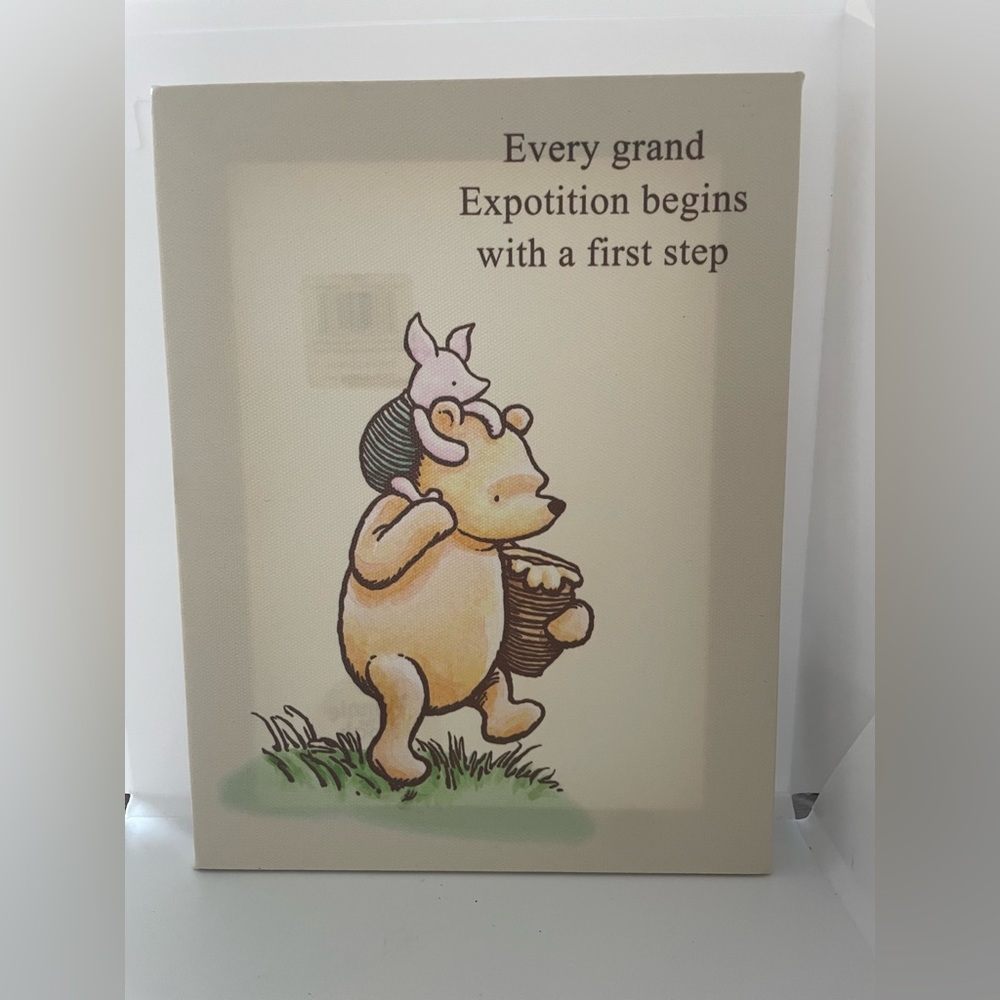 Disney’s classic Pooh bear & piglet Canvas framed print